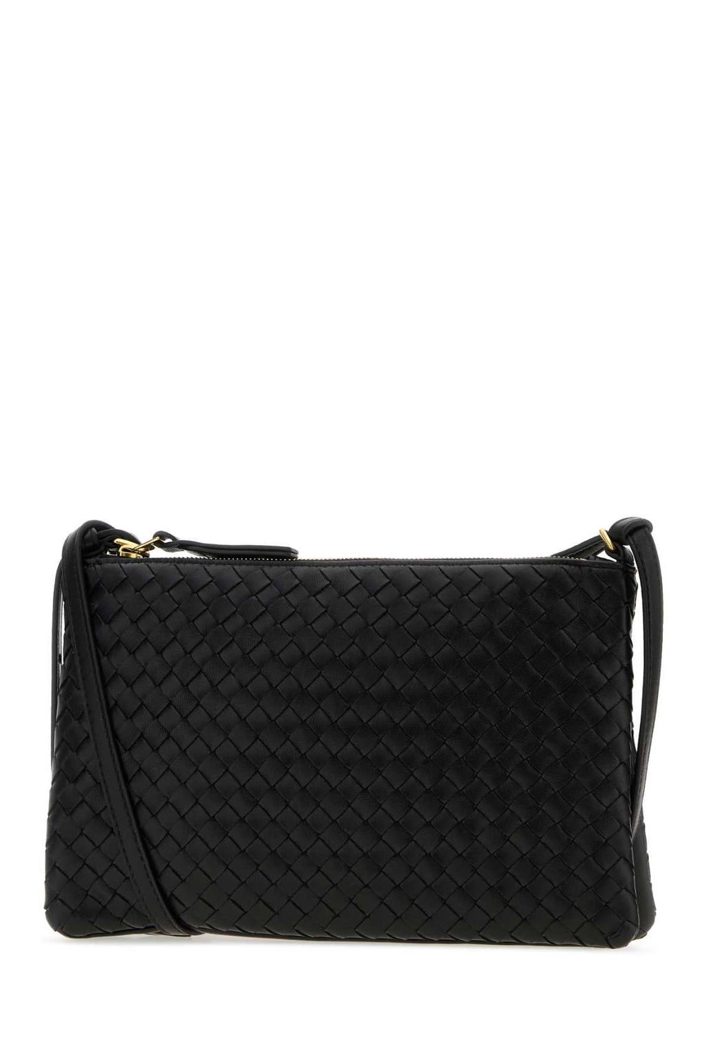 Bottega Veneta Women Black Leather Small Clutch
