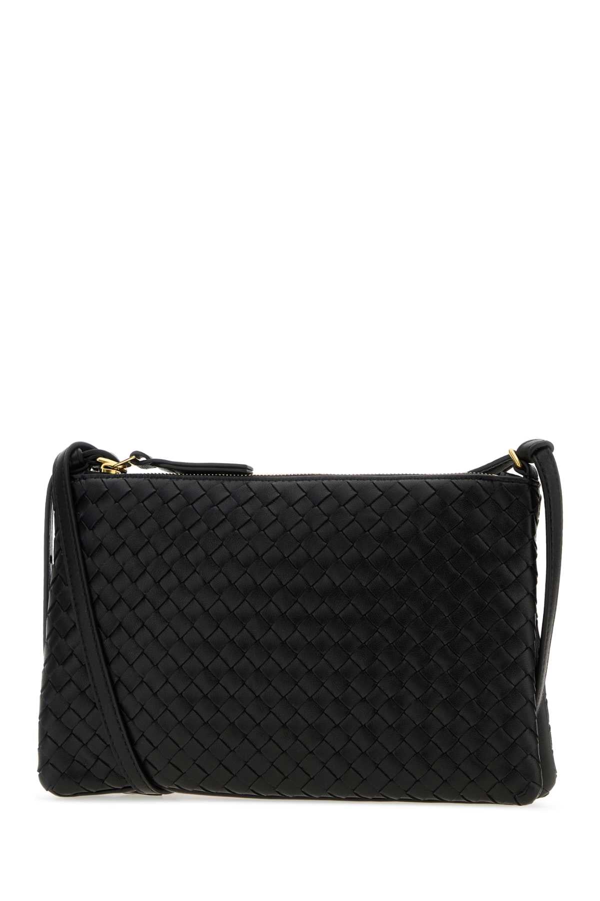Bottega Veneta Women Black Leather Small Clutch