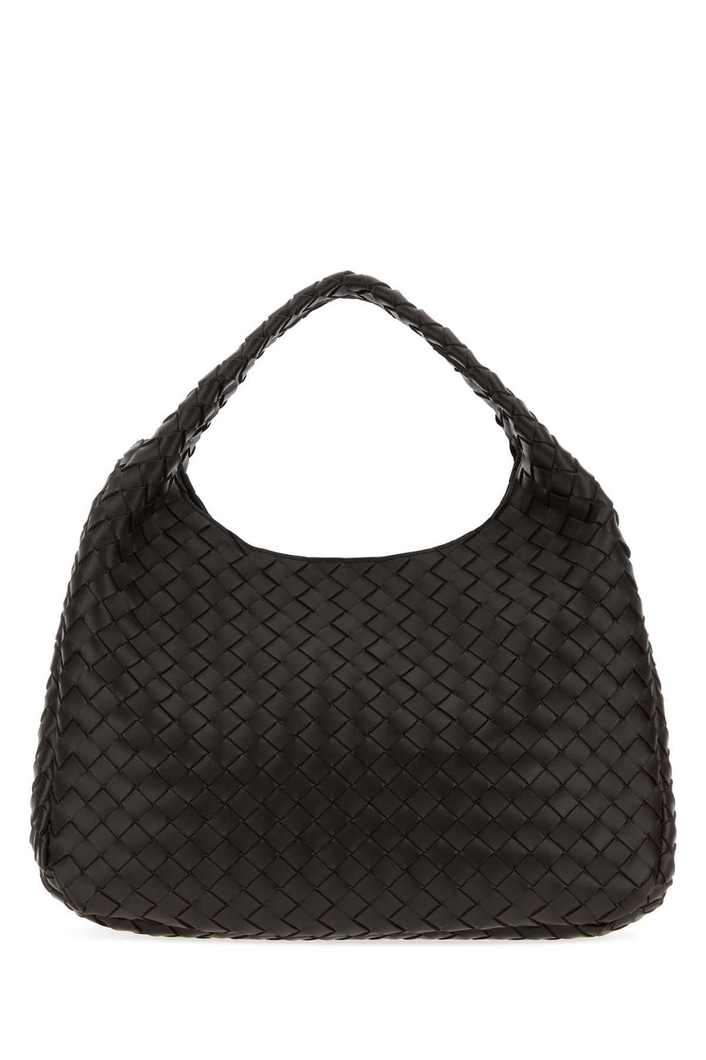 Bottega Veneta Women Dark Brown Leather Large Campana Shoulder Bag