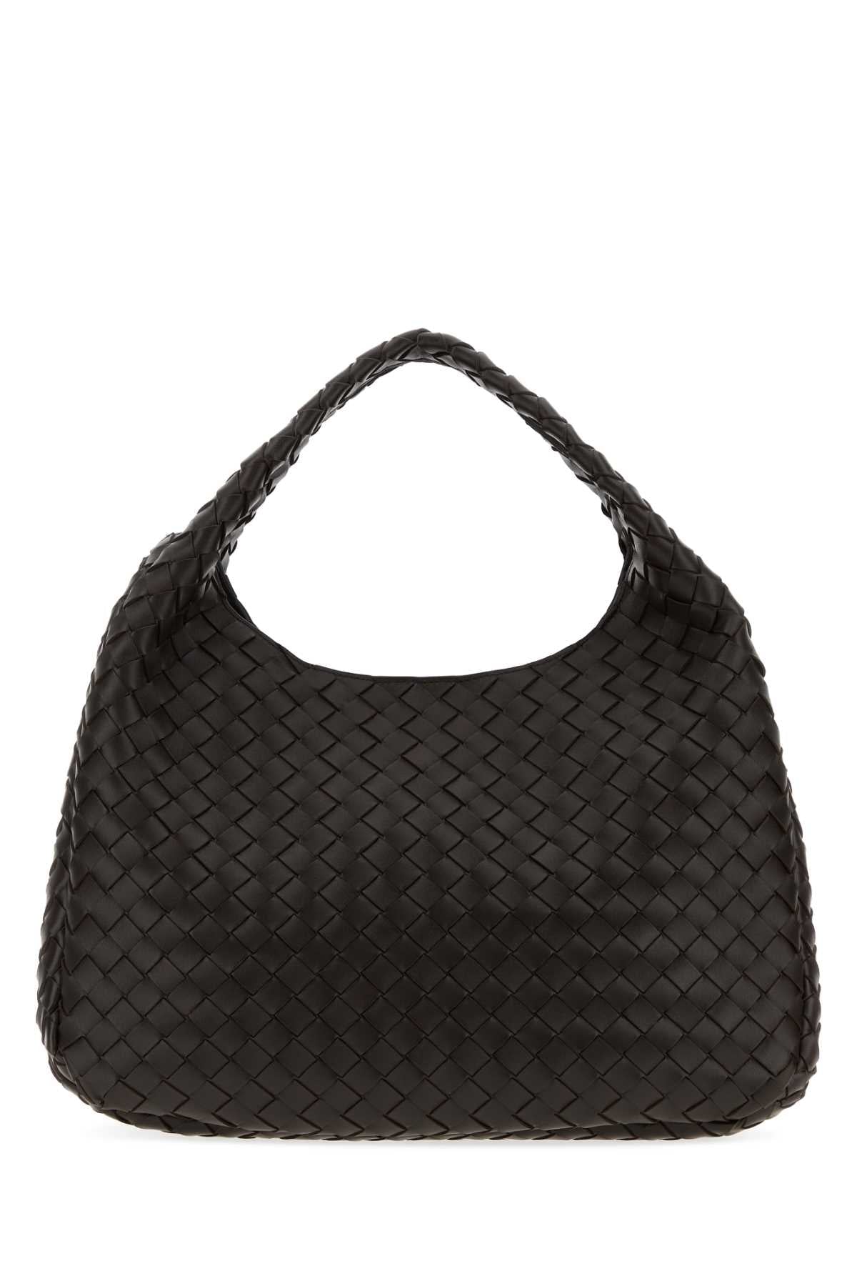 Bottega Veneta Women Dark Brown Leather Large Campana Shoulder Bag