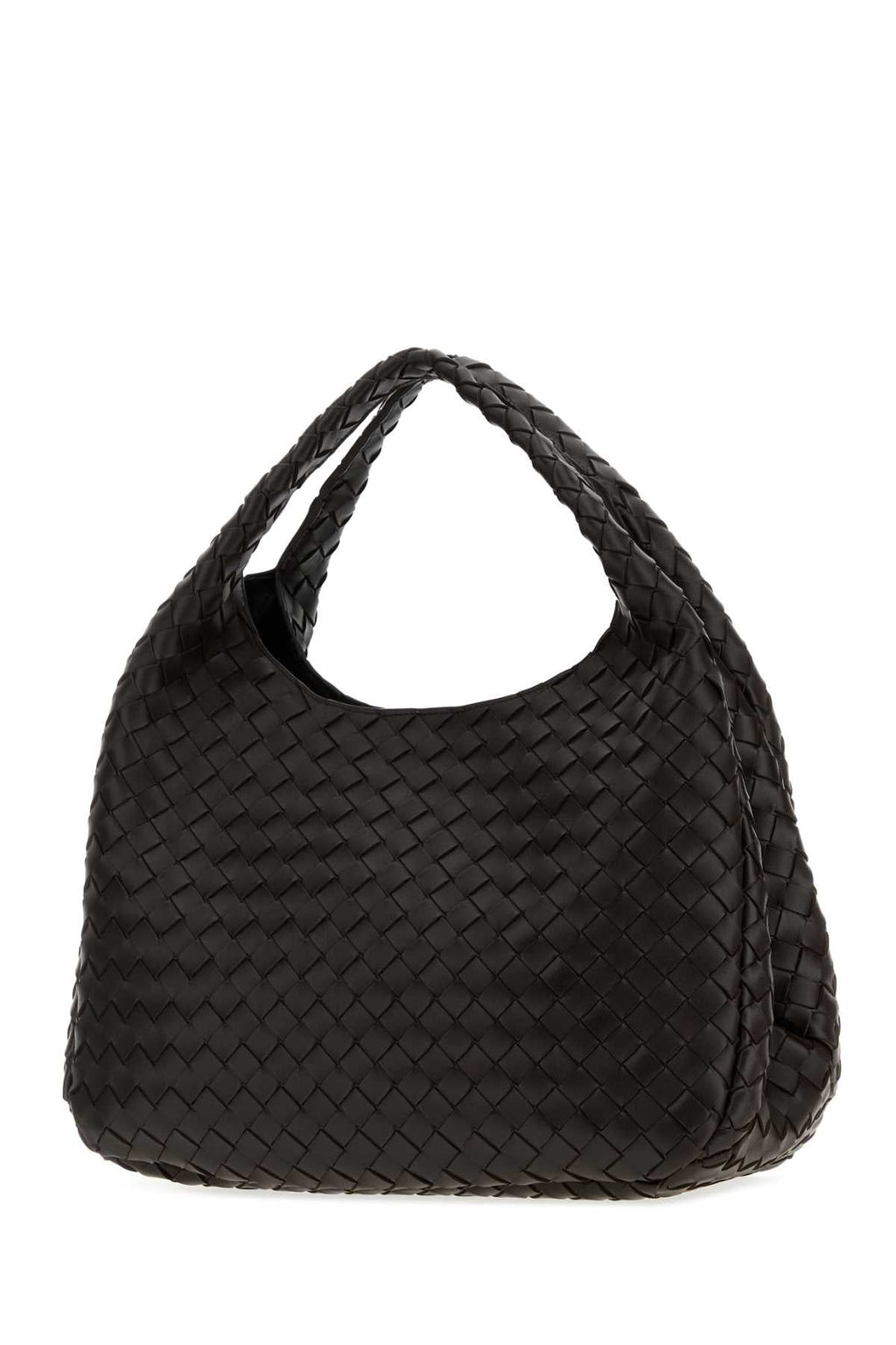 Bottega Veneta Women Dark Brown Leather Large Campana Shoulder Bag