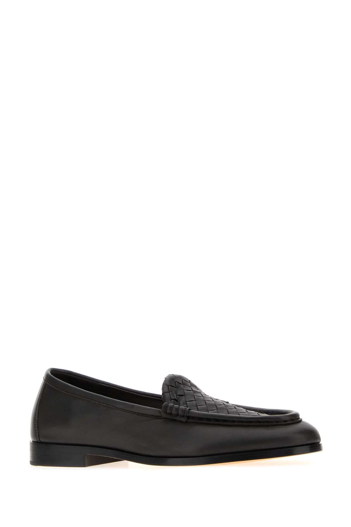 Bottega Veneta Women Dark Brown Leather Silenzio Loafers