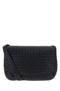 Bottega Veneta Men Midnight Blue Leather Crossbody Bag