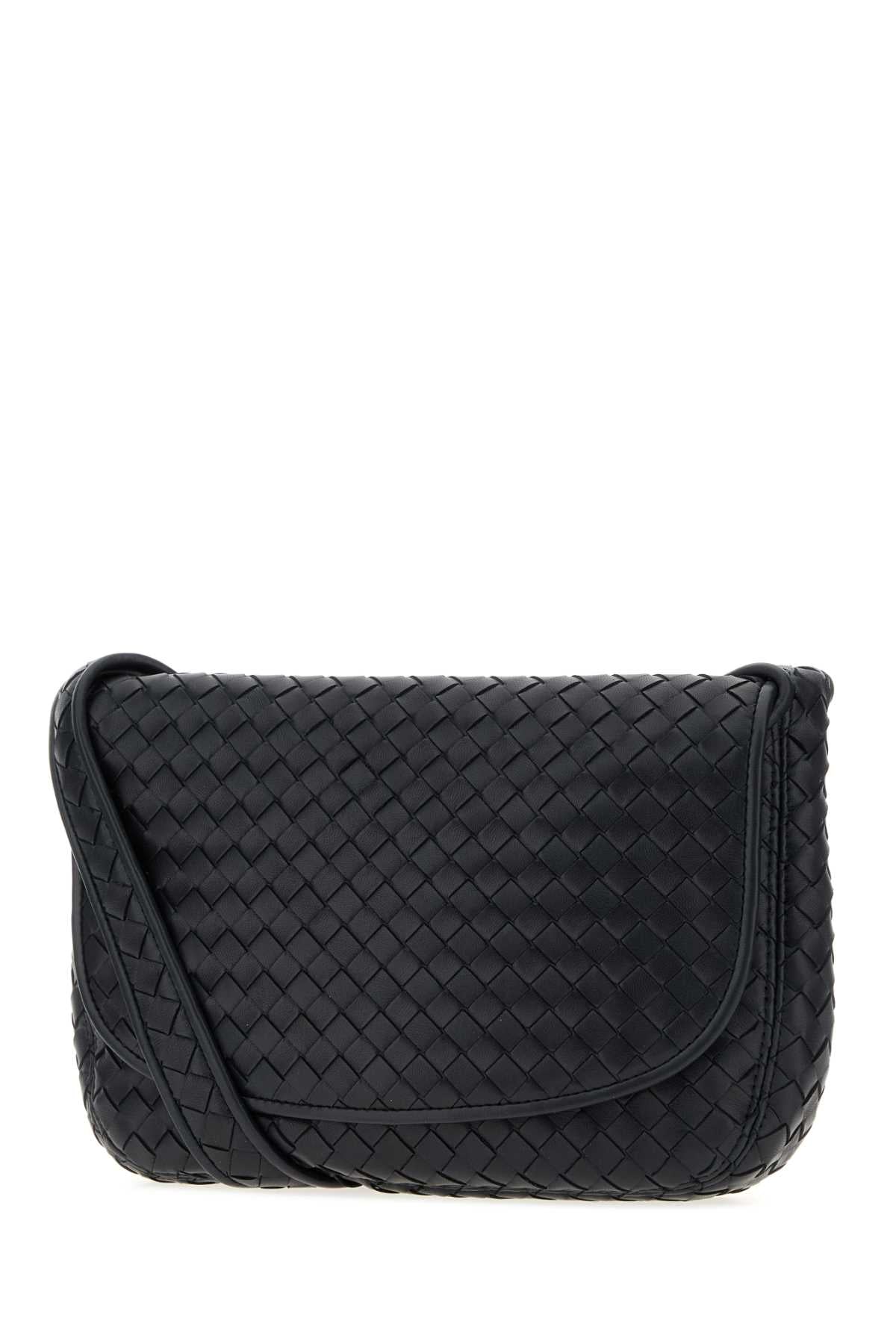 Bottega Veneta Men Midnight Blue Leather Crossbody Bag