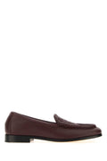 Bottega Veneta Women Burgundy Leather Silenzio Loafers