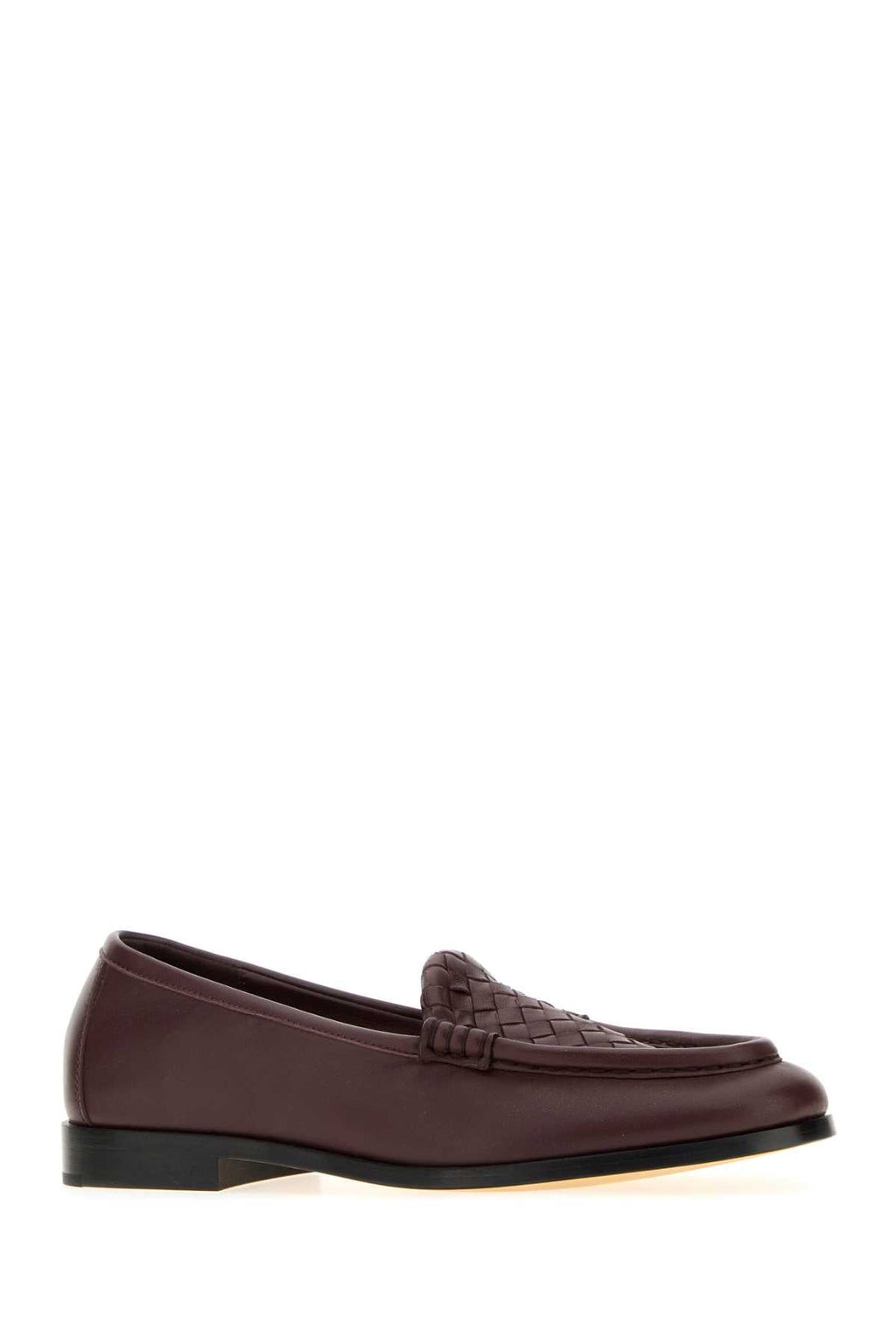 Bottega Veneta Women Burgundy Leather Silenzio Loafers