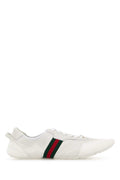 Gucci Women White Leather And Suede Flex Sneakers
