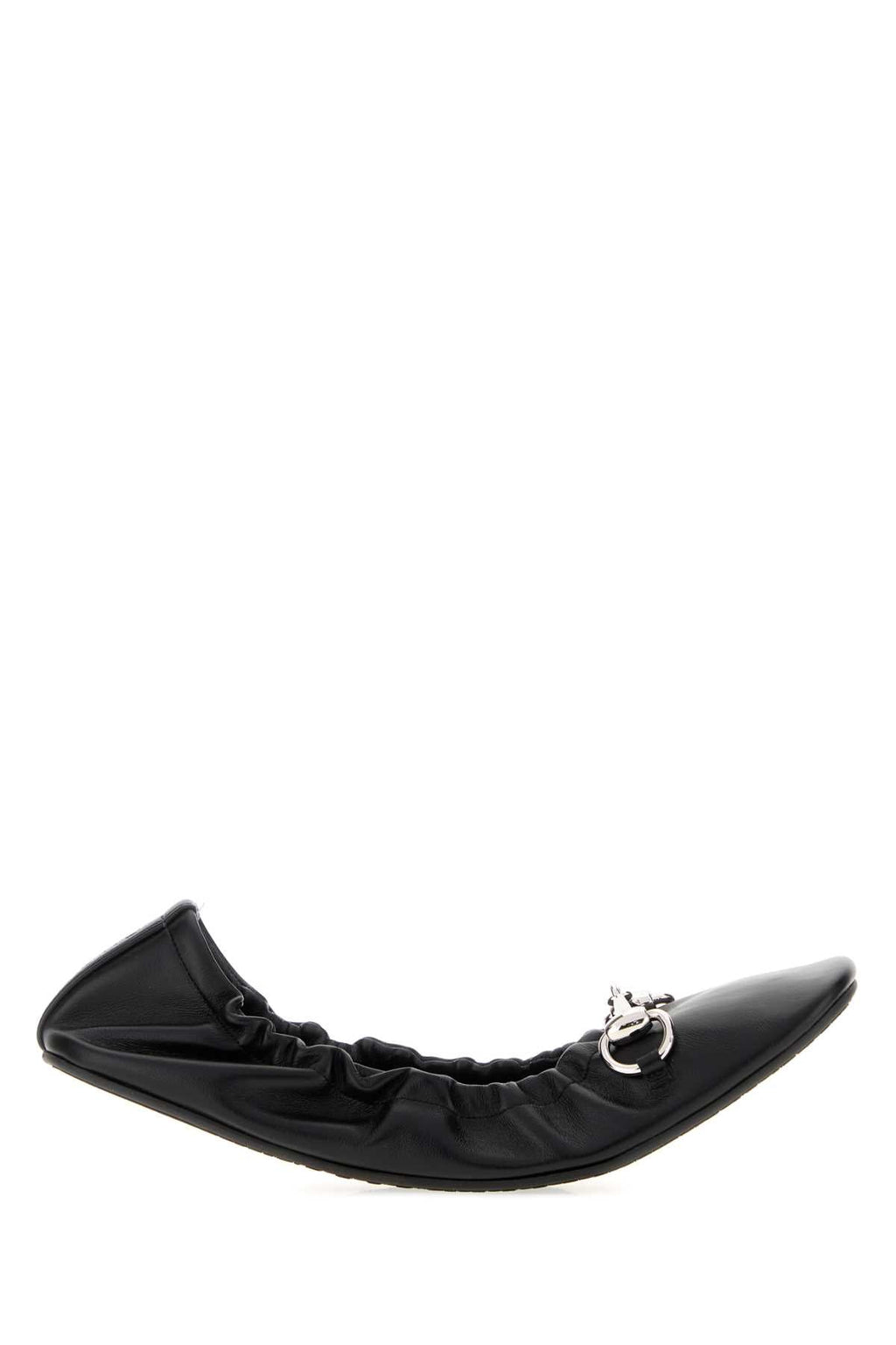 Gucci Women Black Leather Prima Ballerinas