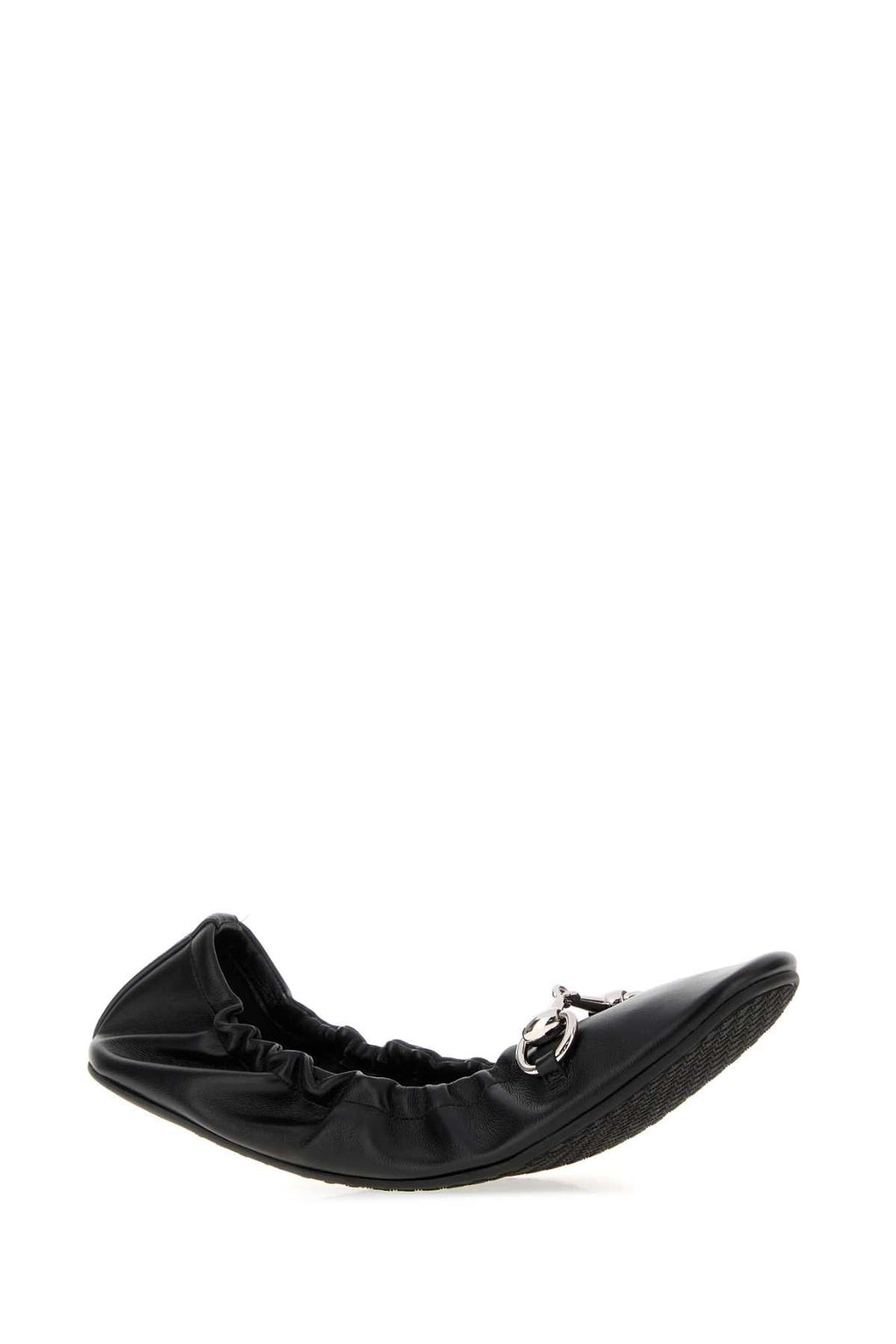 Gucci Women Black Leather Prima Ballerinas
