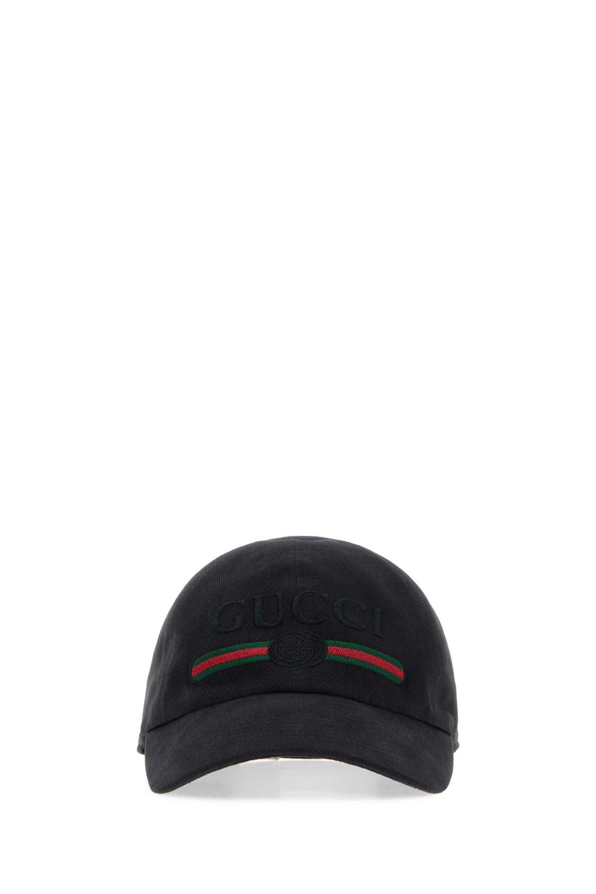 Gucci Men Slate Canvas Baseball Cap