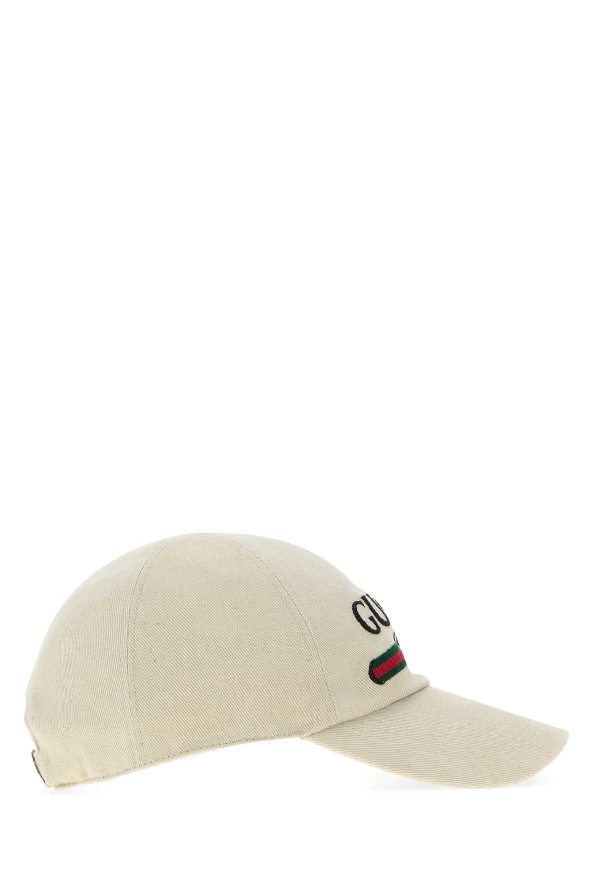 Gucci Men Sand Canvas Baseball Cap