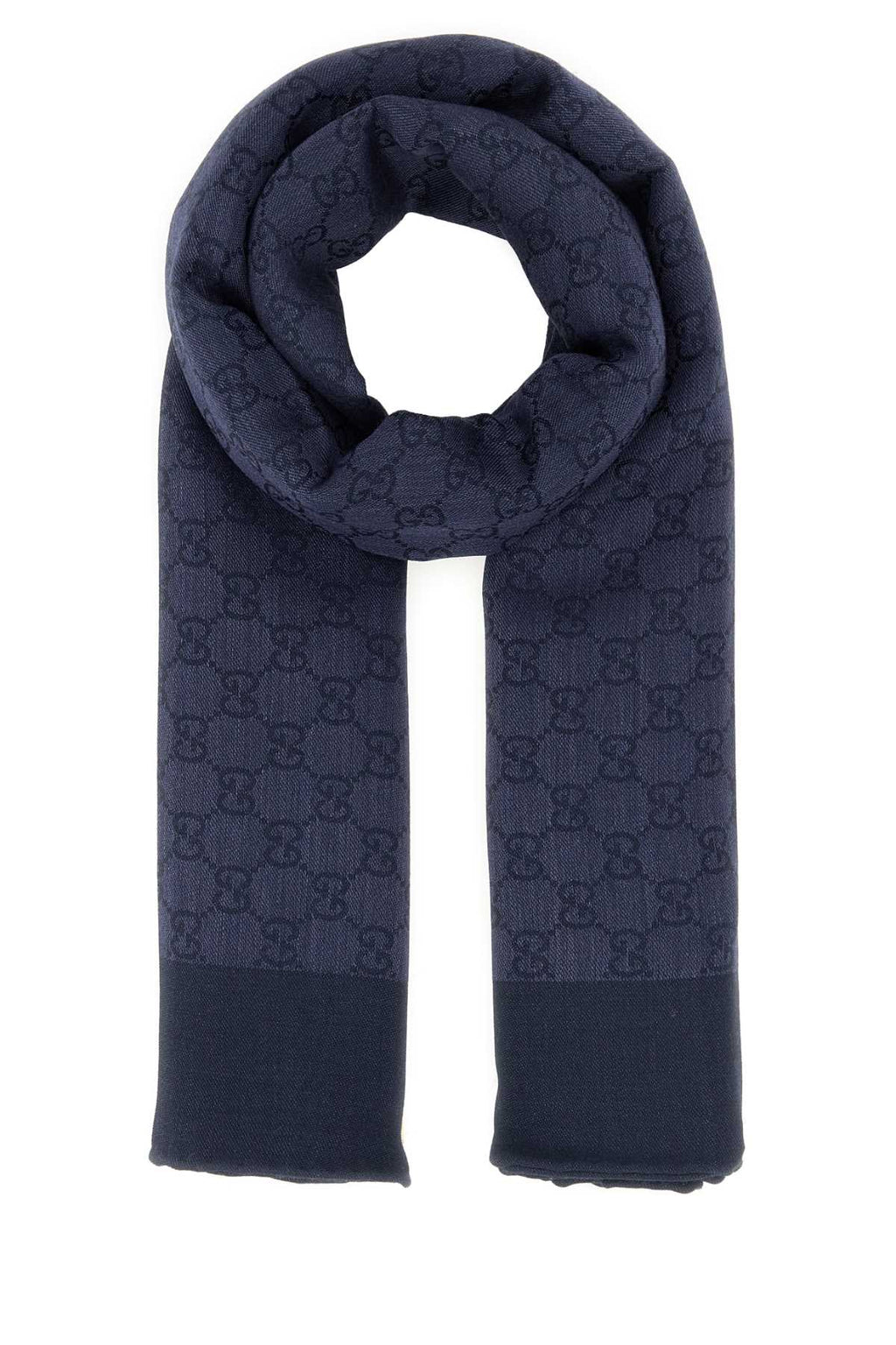 Gucci Men Embroidered Wool Blend Foulard