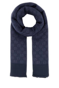 Gucci Men Embroidered Wool Blend Foulard