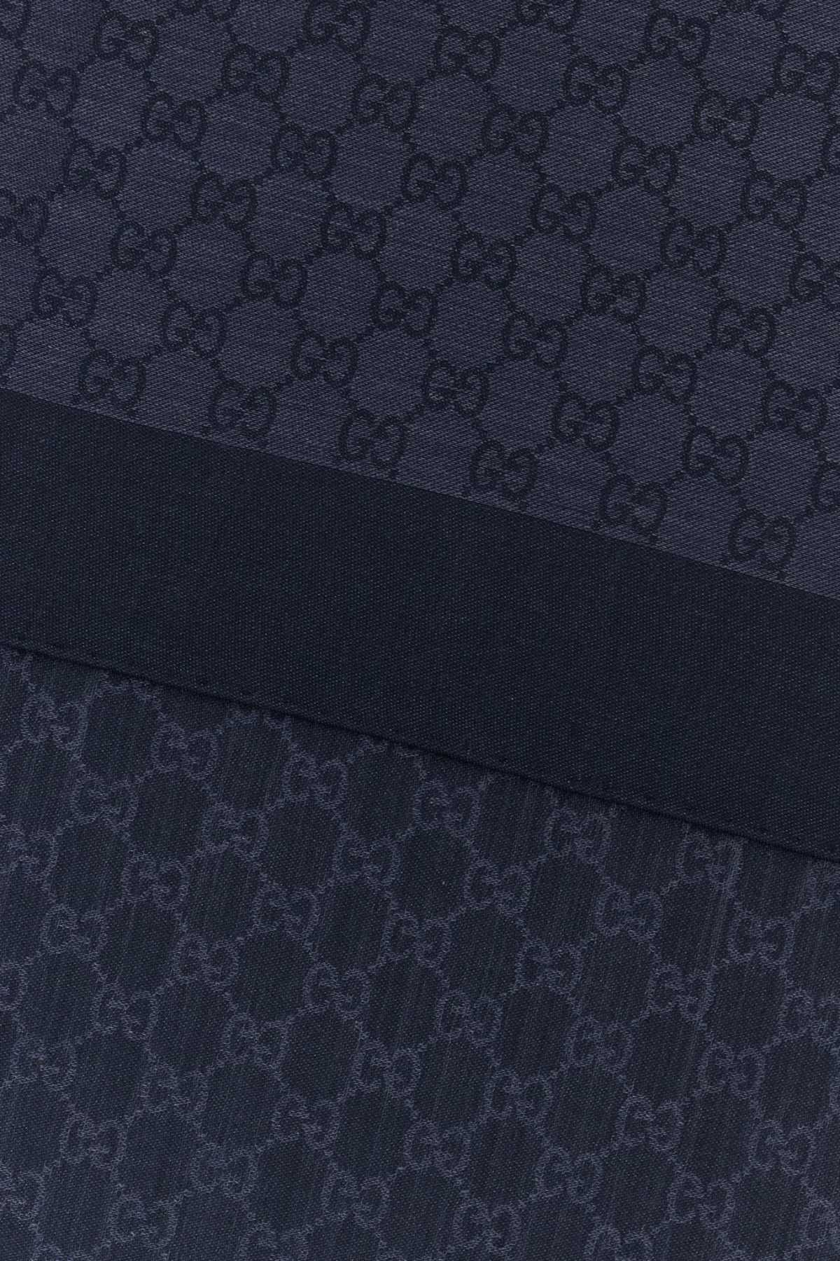 Gucci Men Embroidered Wool Blend Foulard