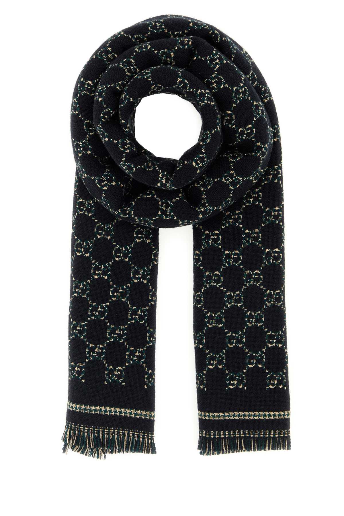 Gucci Men Gg Jacquard Scarf