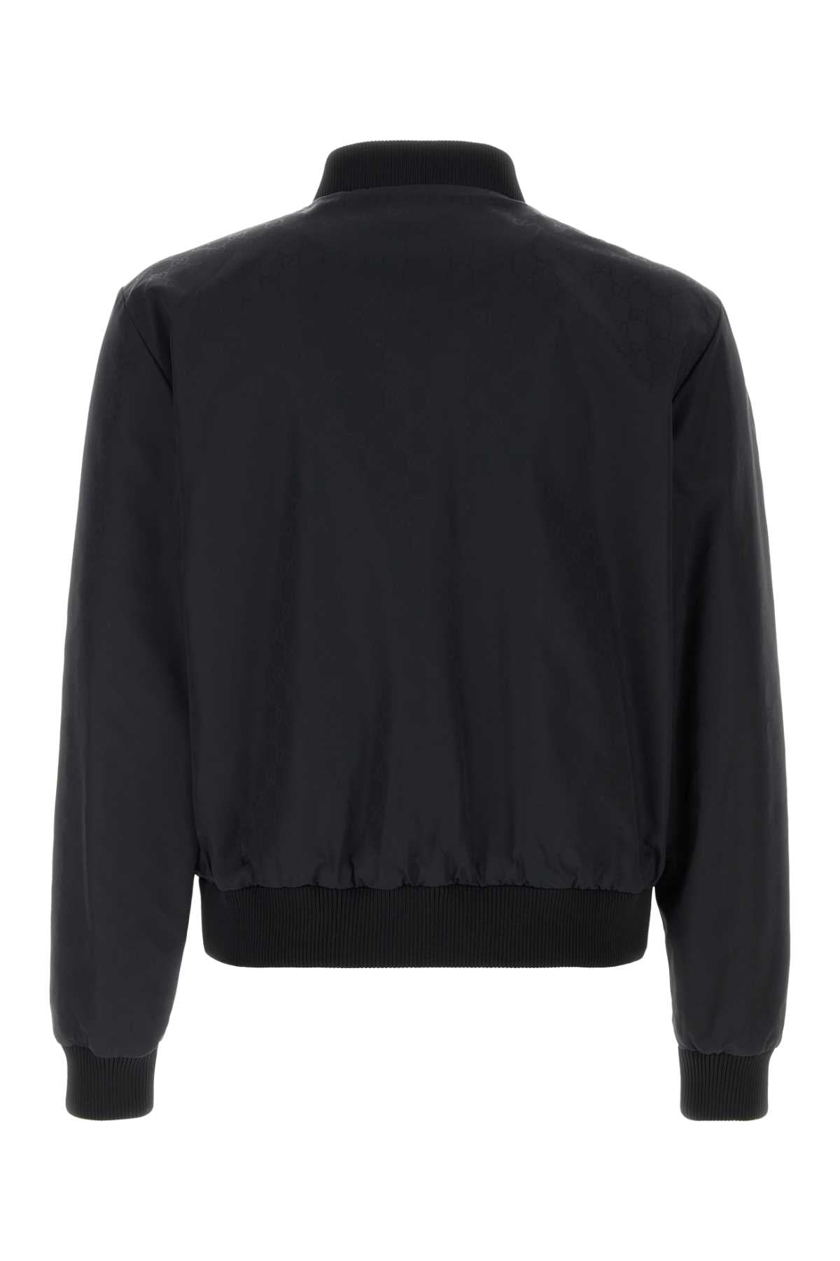 Gucci Men Black Gg Faille Reversible Jacket