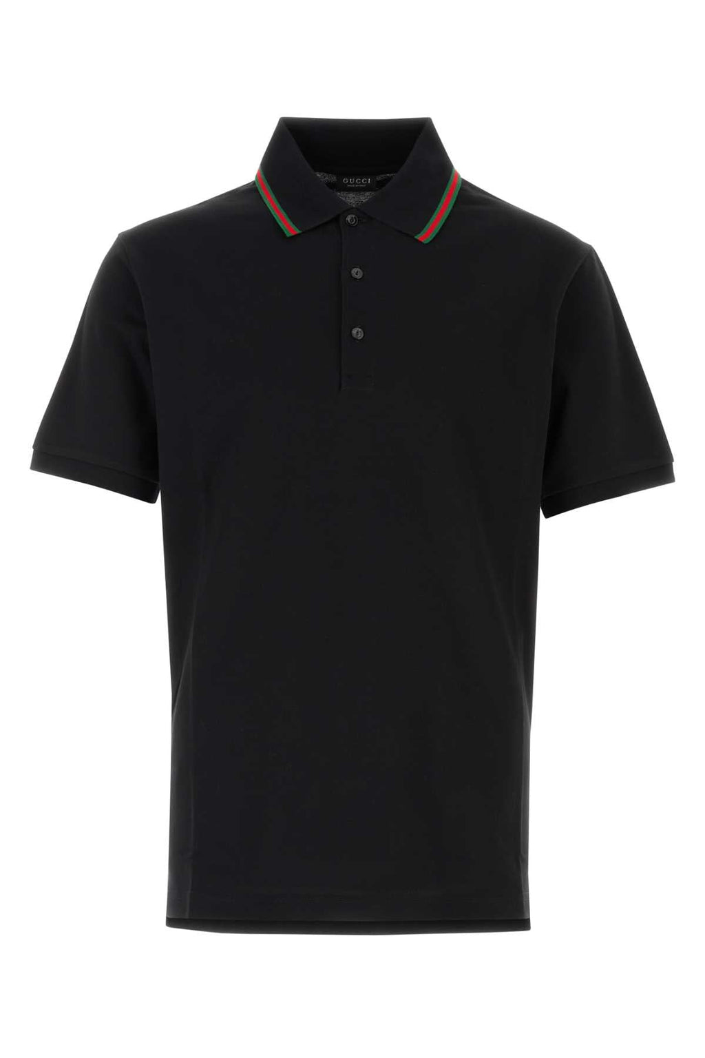 Gucci Men Black Piquet Polo Shirt