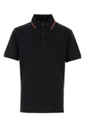 Gucci Men Black Piquet Polo Shirt