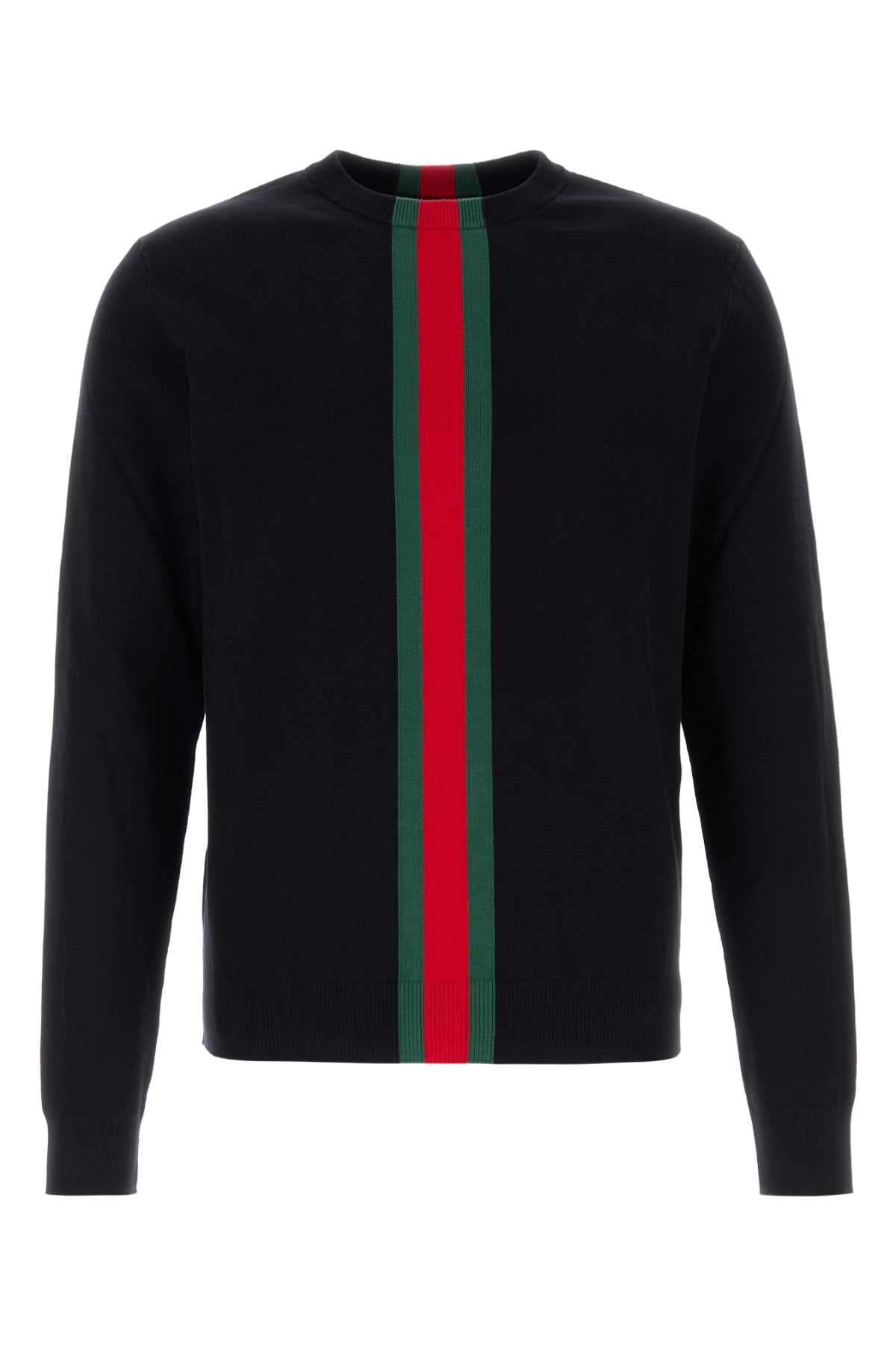 Gucci Men Midnight Blue Cotton Sweater