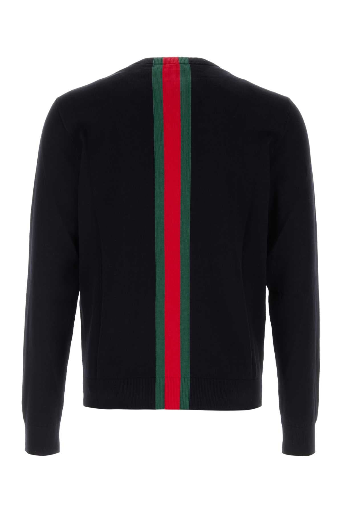 Gucci Men Midnight Blue Cotton Sweater