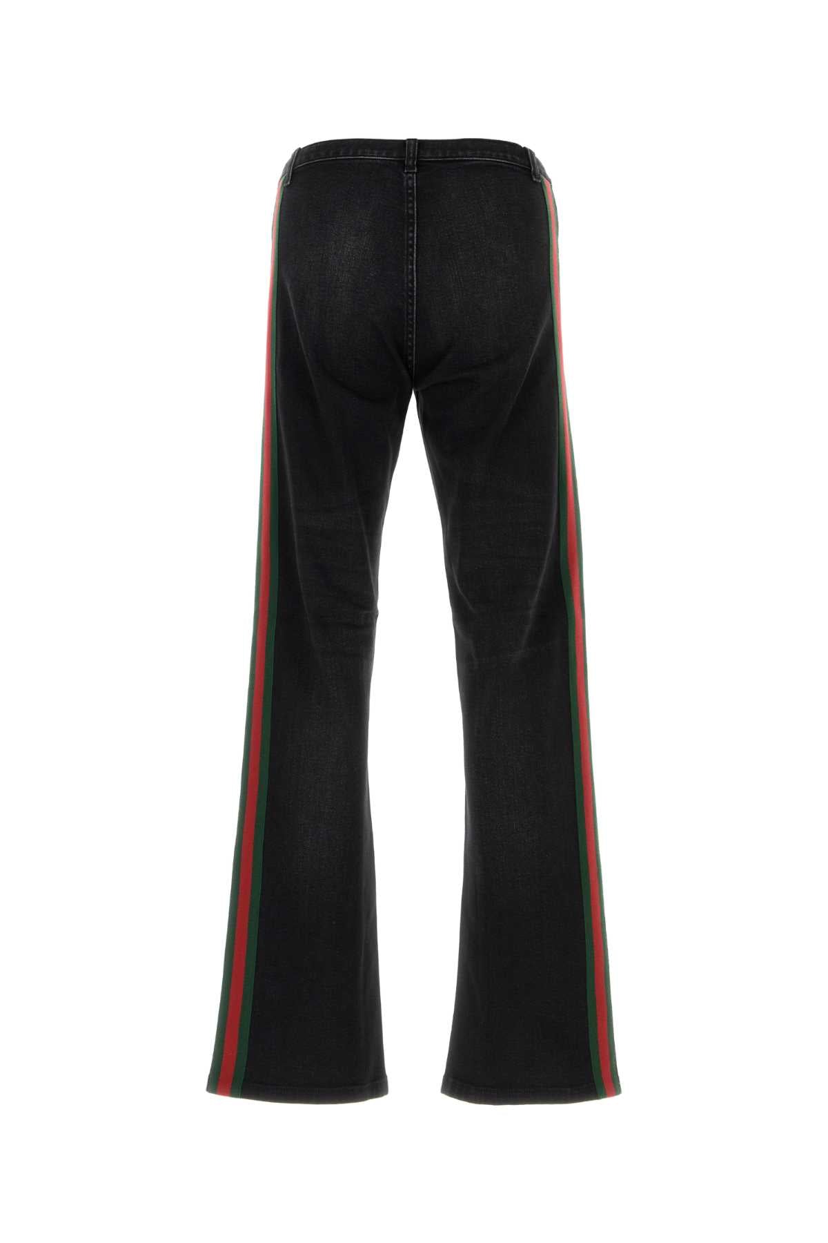 Gucci Men Black Stretch Denim Jeans