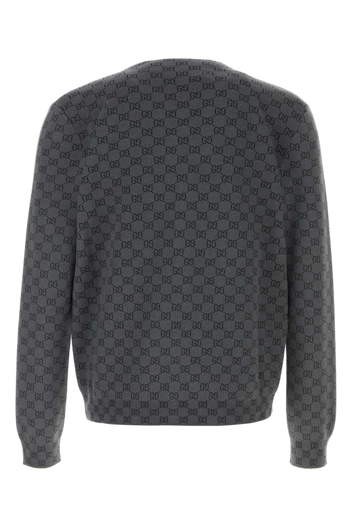 Gucci Men Embroidered Wool Blend Cardigan