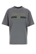 Gucci Women Dark Grey Cotton Blend T-Shirt