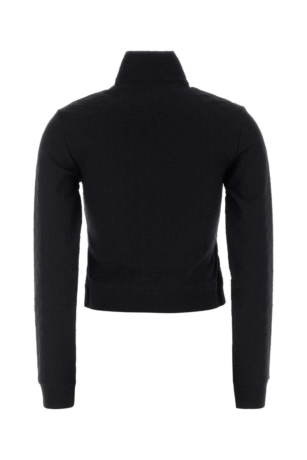 Gucci Women Black Gg Jacquard Sweatshirt
