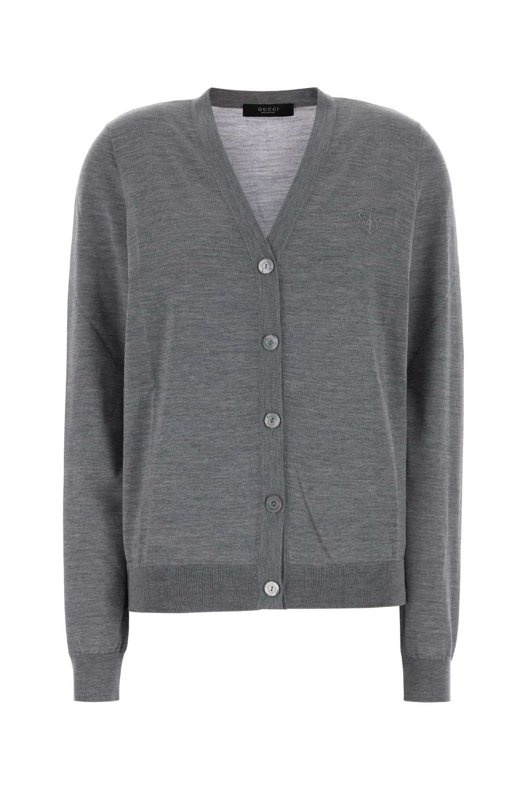 Gucci Women Grey Wool Cardigan