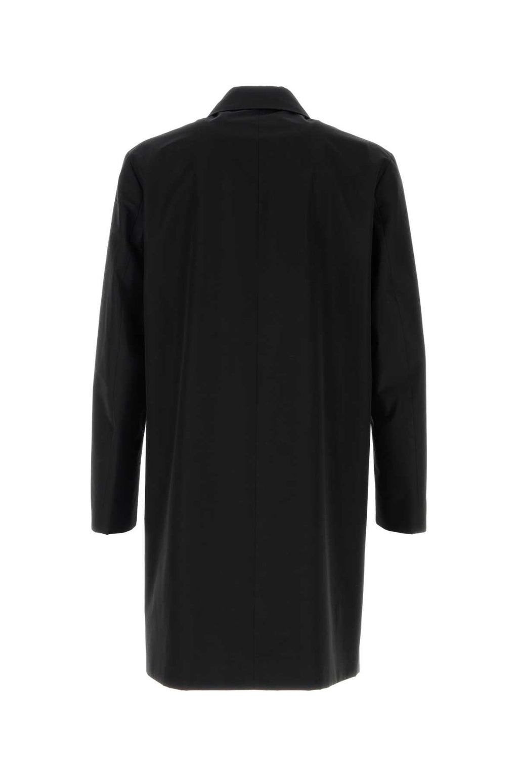 Gucci Men Black Cotton Blend Overcoat