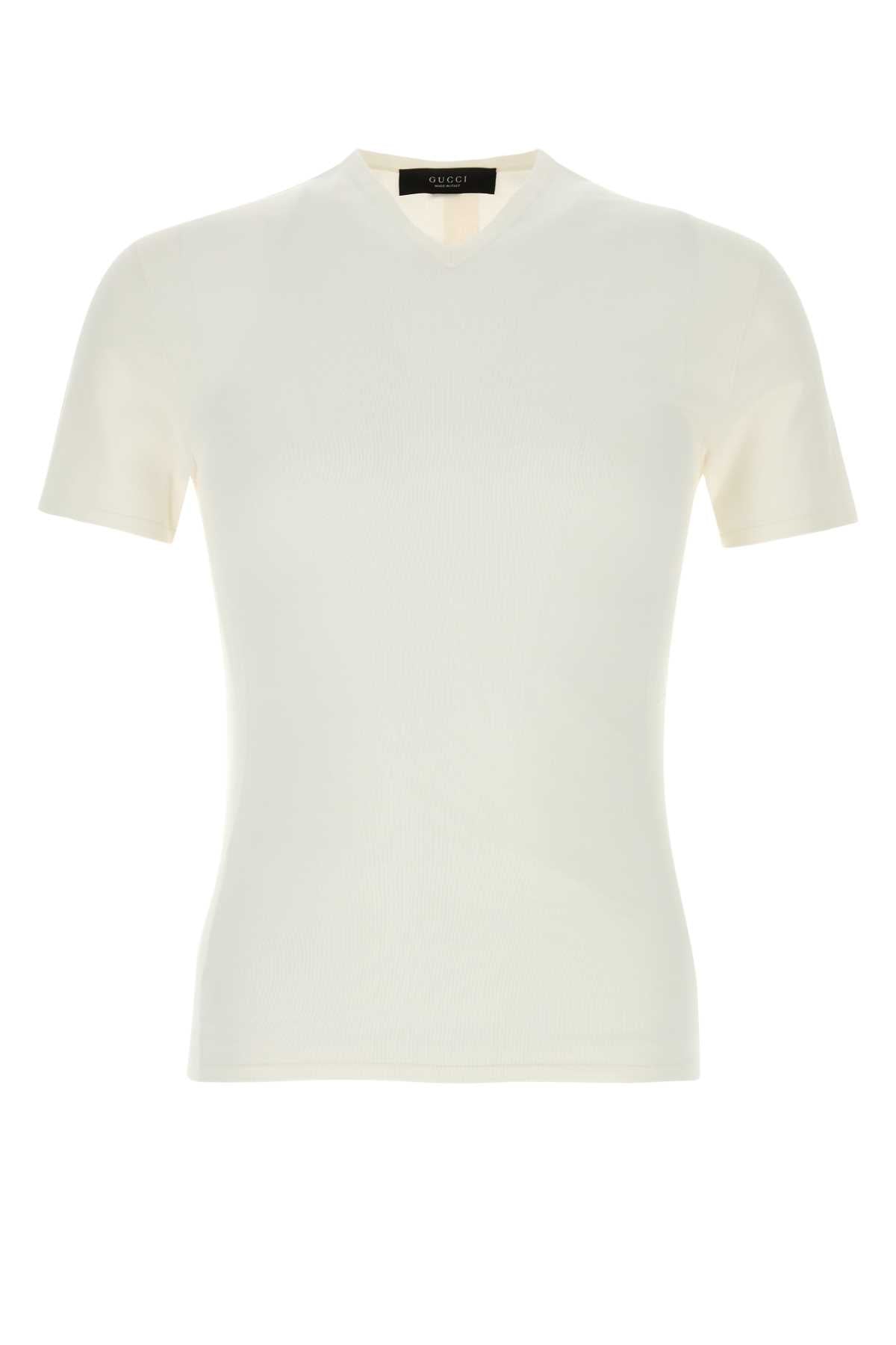 Gucci Men White Knit T-Shirt