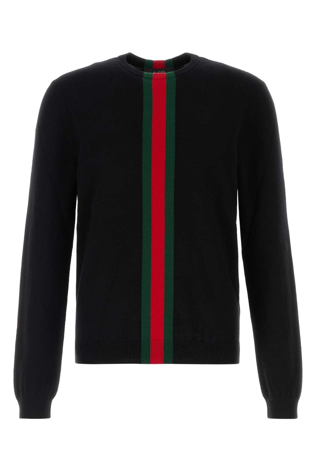 Gucci Men Black Cashmere Sweater
