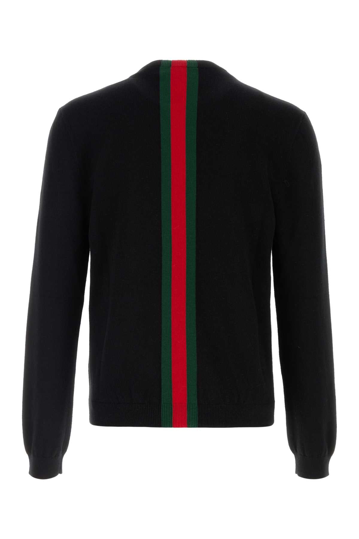Gucci Men Black Cashmere Sweater