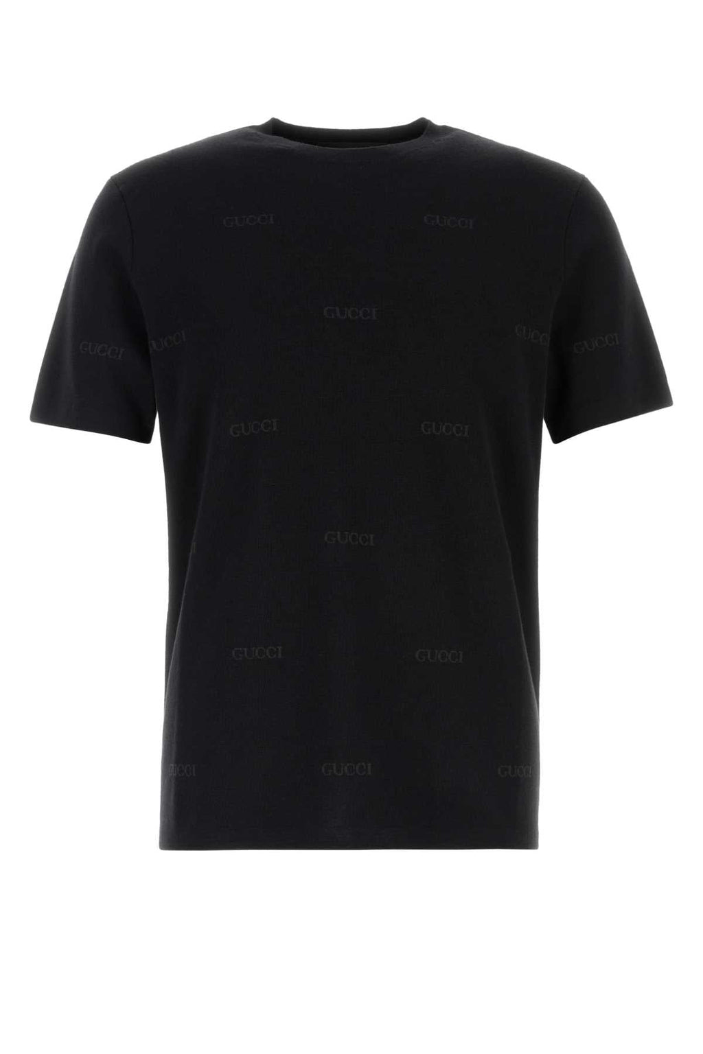 Gucci Men Embroidered Wool Blend T-Shirt