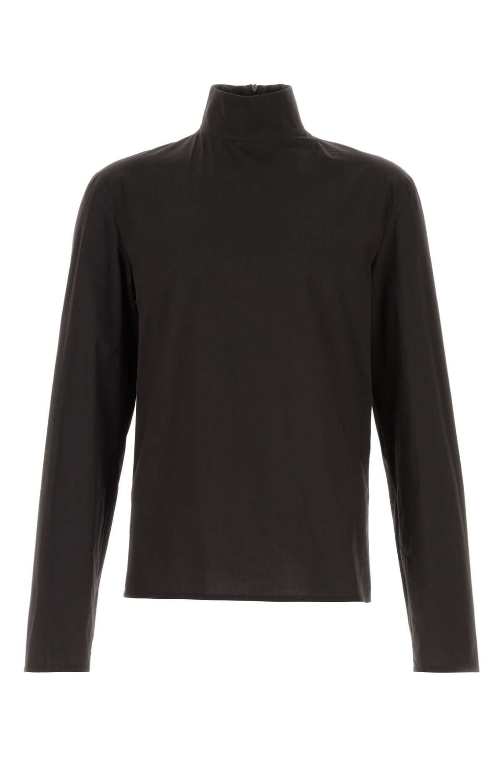 Gucci Men Dark Brown Stretch Poplin Shirt
