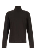 Gucci Men Dark Brown Stretch Poplin Shirt