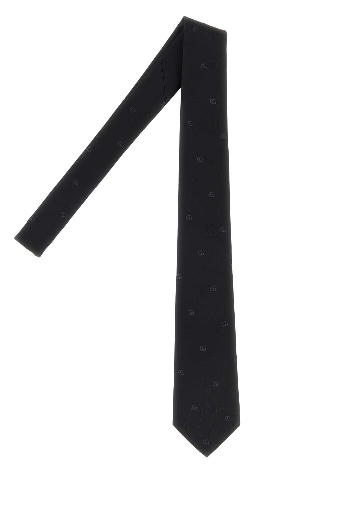 Gucci Men Black Jacquard Tie