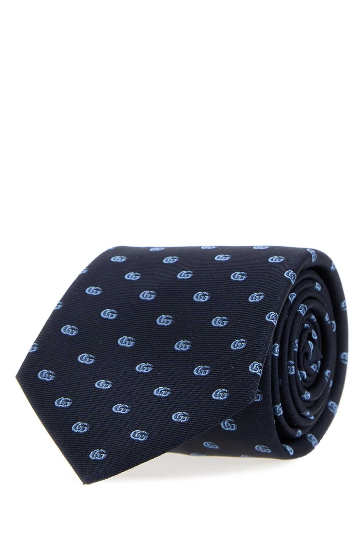 Gucci Men Embroidered Jacquard Tie