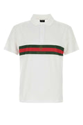 Gucci Men White Cotton Polo Shirt