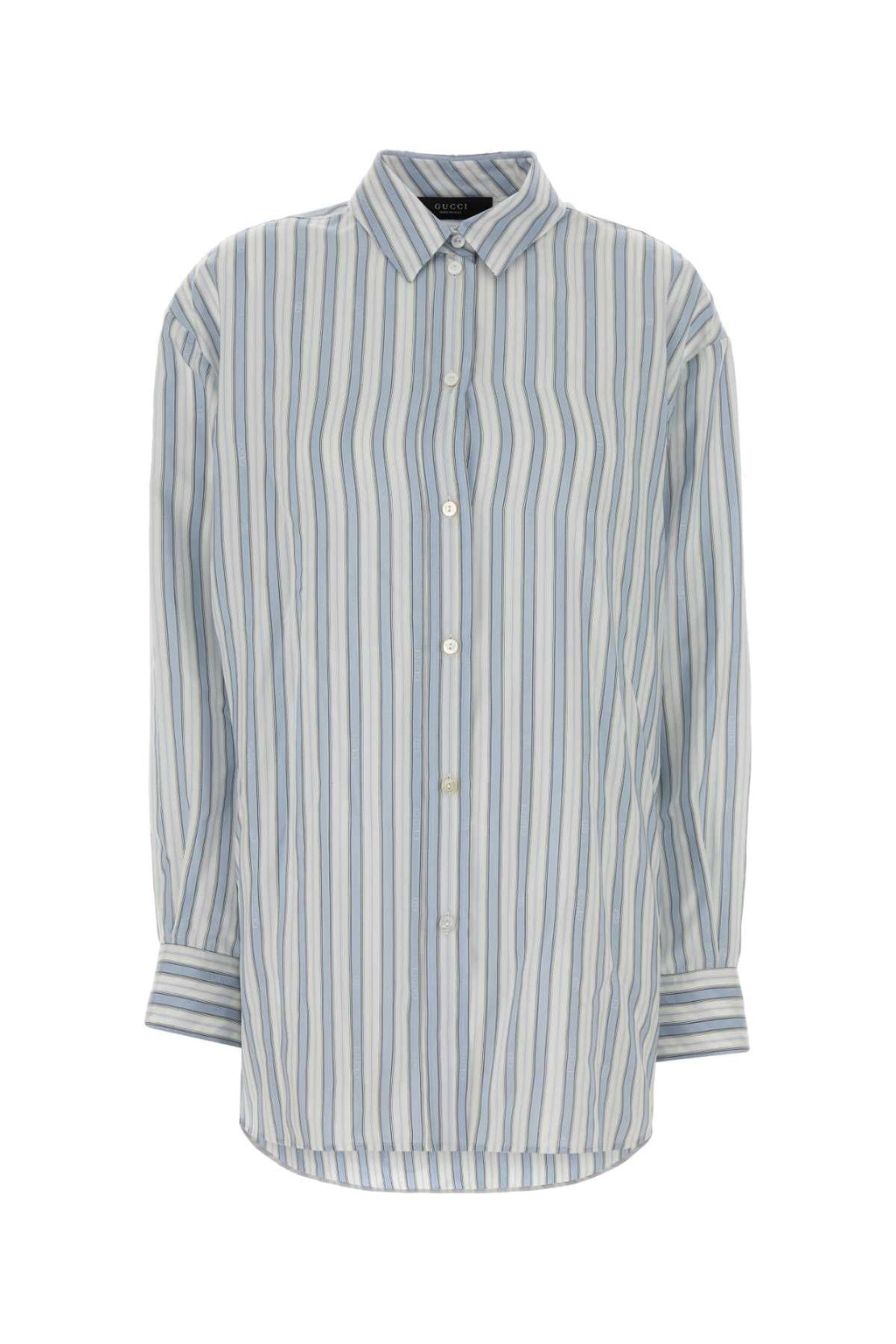 Gucci Women Embroidered Silk Oversize Shirt