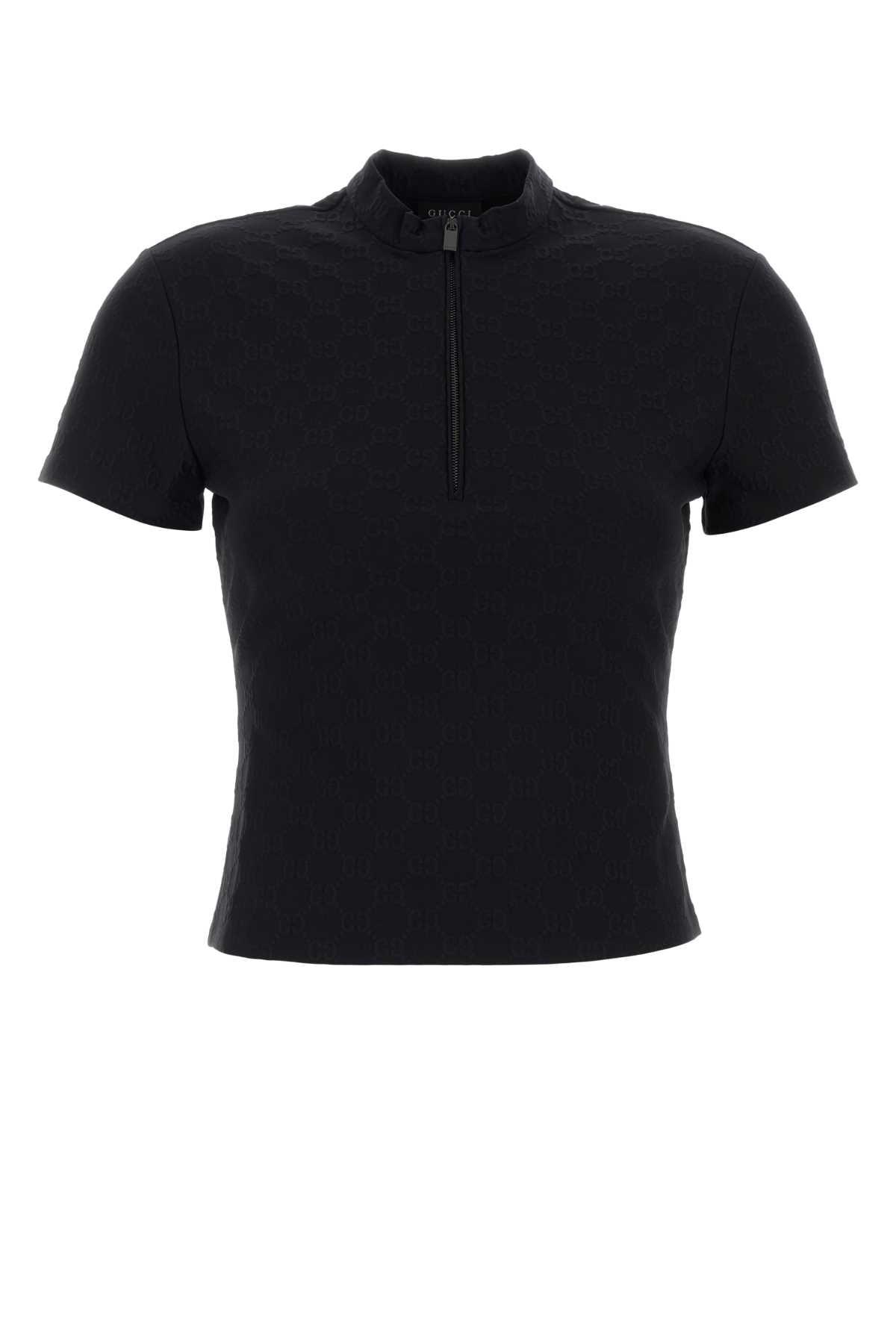 Gucci Women Black Gg Jacquard Top