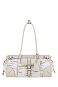 Prada Women Printed Canvas Medium Prada Bonnie Shoulder Bag