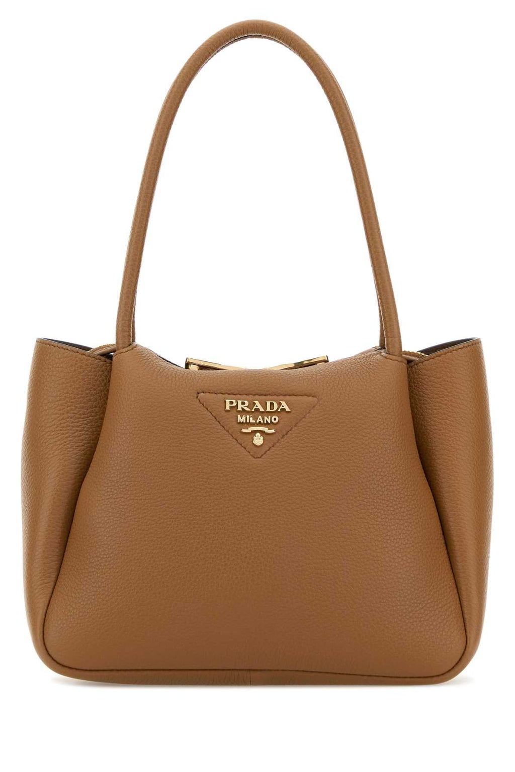 Prada Women Camel Leather Small Handbag