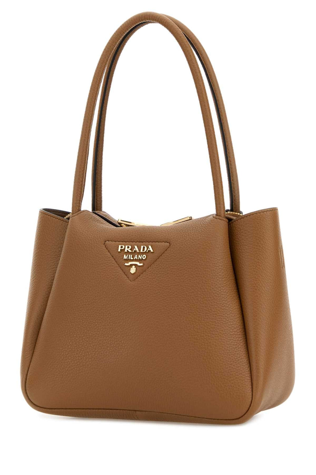 Prada Women Camel Leather Small Handbag
