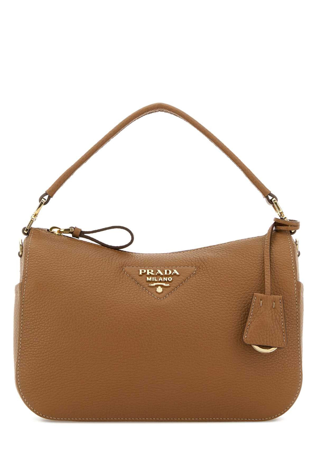Prada Women Camel Leather Small Handbag