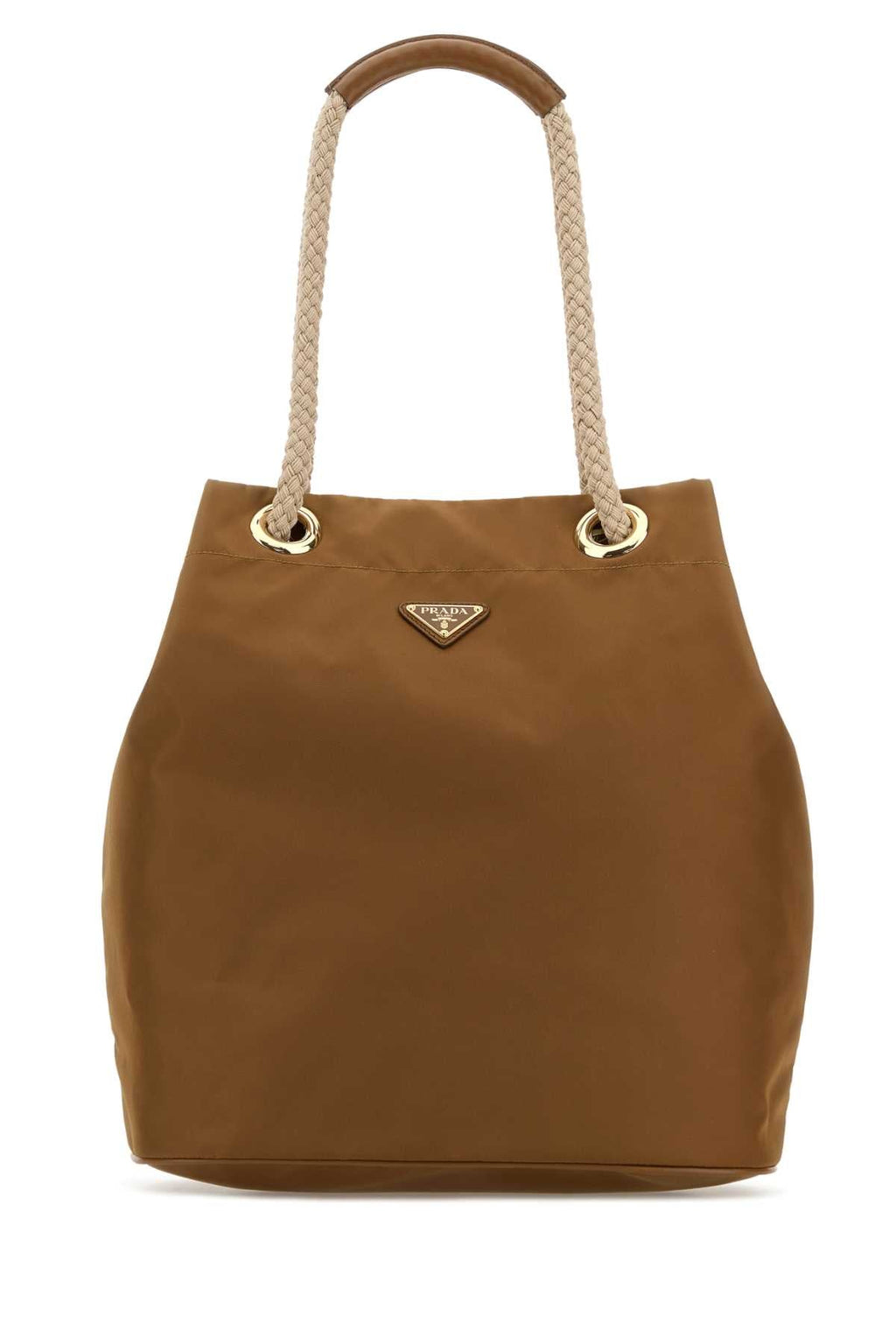 Prada Women Brown Re-Nylon Large Prada Mariner Bucket Bag
