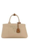 Prada Women Beige Canvas Large Prada Jardiniã¨Re Shopping Bag
