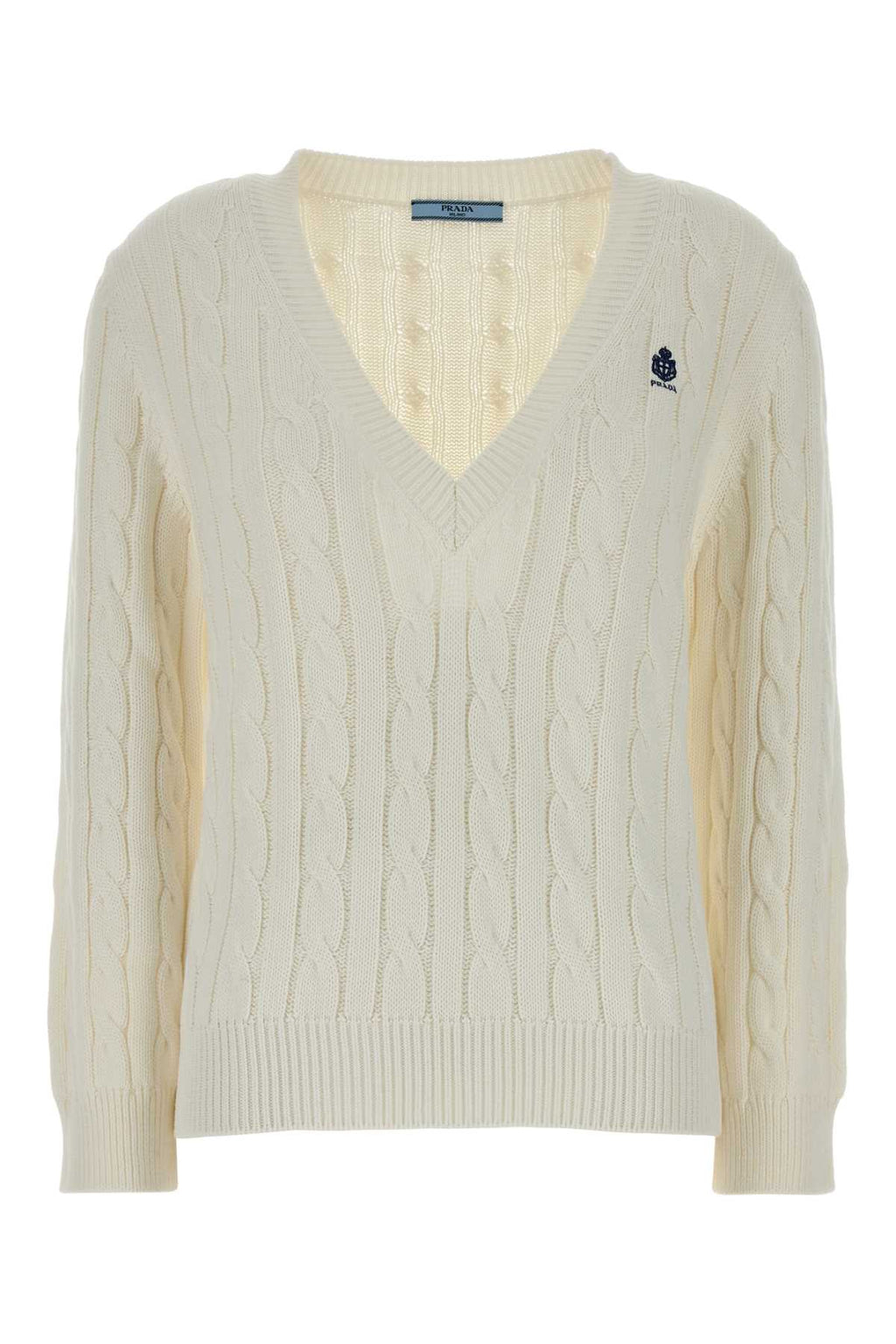 Prada Women White Cotton Sweater