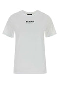 Balmain Women White Cotton T-Shirt