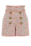 Balmain Women Multicolor Tweed Shorts
